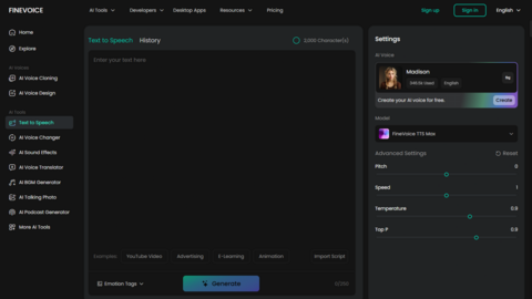 FineVoice Text to Speech