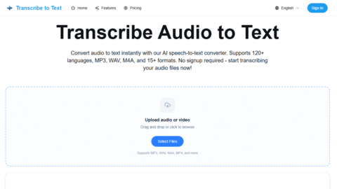 Transcribe Audio to Text