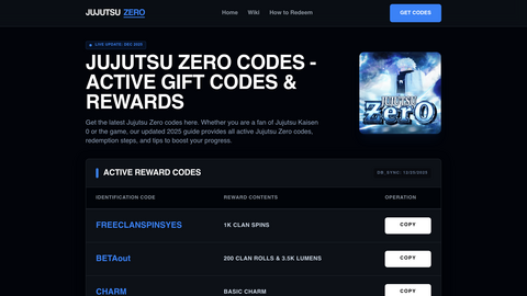 Jujutsu Zero code