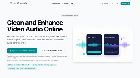 Clean Video Audio